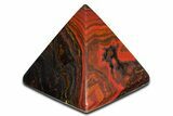 Polished Tiger Iron Stromatolite Pyramid - Billion Years #352237-1